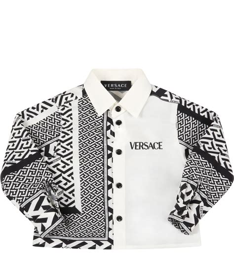 camicia versace con logo